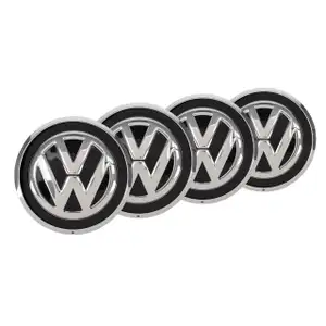 4x ORIGINAL VW Nabendeckel Nabenkappe Felgendeckel Chrom Schwarz Up 1S0601149D FXC