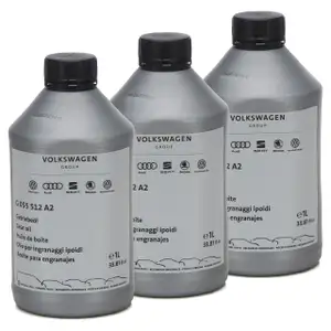 3 Liter ORIGINAL Audi VW Getriebeöl Schaltgetriebe + DSG DQ200 SAE 75 G055512A2