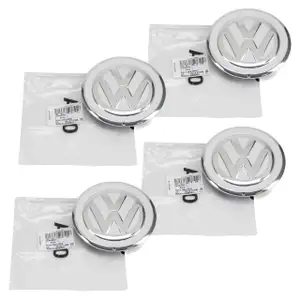 4x ORIGINAL VW Silber Weiss Nabendeckel Nabenkappe Felgendeckel UP 1S0601149D CIX