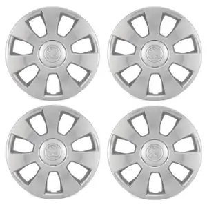 4x ORIGINAL Skoda Radkappe Radblende 14 Zoll FLAIR Silber Fabia 3 NJ Rapid NH NK 6V0071454