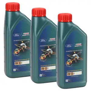 3L 3 Liter ORIGINAL Ford CASTROL MAGNATEC 0W-30 D Motoröl Öl WSS-M2C950-A 15F60B