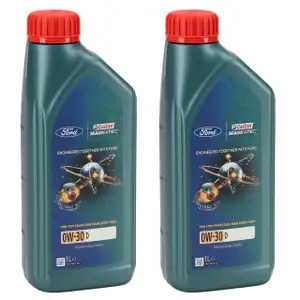 2L 2 Liter ORIGINAL Ford CASTROL MAGNATEC 0W-30 D Motoröl Öl WSS-M2C950-A 15F60B