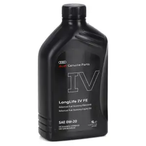 1L 1 Liter ORIGINAL AUDI Motoröl Öl Longlife 4 FE SAE 0W-20 508.00 509.00 GS60577D2