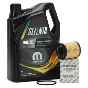 5L PETRONAS SELENIA Motoröl WR PURE ENERGY 5W30 + ORIGINAL Fiat Ölfilter 73500049