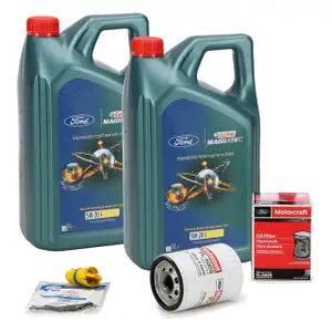 10L ORIGINAL Ford CASTROL Motoröl Öl E 5W20 + Ölfilter + Schraube Mustang V8 450/460 PS