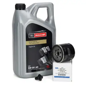 5L ORIGINAL Ford MOTORCRAFT 5W-30 A5 Motoröl + Ölfilter Fiesta Focus Mondeo S-Max 1.25-1.6