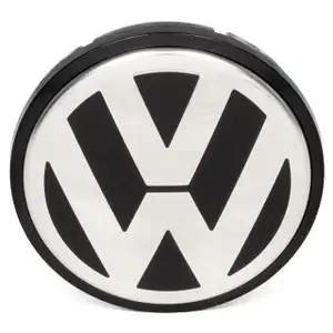 1x ORIGINAL VW Chrom Schwarz Nabendeckel Felgendeckel Polo 9N 6R 6C Fox Up 1J0601171 XRW