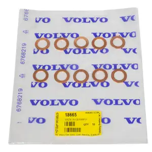 10x ORIGINAL VOLVO Dichtring Ölablassschraube 18665