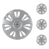 4x ORIGINAL GM Opel Radkappe Radblende SILBER 15 Zoll CORSA D 13214814