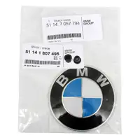 ORIGINAL BMW Emblem Logo Motorhaube Heckklappe Ø 82 mm 51147057794 + Tülle