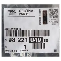 ORIGINAL PSA Peugeot Kotflügel Fender 2008 1 vorne links 9822104980