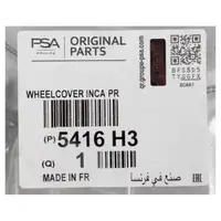 1x ORIGINAL Citroen Radkappe Radblende 15 Zoll C2 C3 1 2 C3 Picasso C4 Coupe 5416.H3