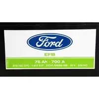 ORIGINAL Ford Autobatterie Batterie Starterbatterie 12V 75Ah 700A 1917577