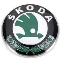 ORIGINAL Skoda Emblem Plakette Logo Ø 8cm Fabia 1 2 Octavia 1 2 Roomster 1U0853621C MEL