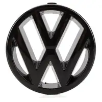 ORIGINAL VW Emblem Logo Symbol Kühlergrill Schwarz Ø 10cm Golf 2 3 T4 Vento 323853601 041