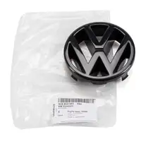 ORIGINAL VW Emblem Logo Symbol Kühlergrill Schwarz Ø 10cm Golf 2 3 T4 Vento 323853601 041