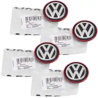 4x ORIGINAL VW Chrom Rot Nabenkappe Nabendeckel Alufelge Golf 7 MK7 T-Roc 5G0601171B LYC