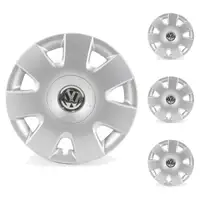 4x ORIGINAL VW Radkappe Radblende Stahlfelge 14 Zoll Brillantsilber Polo 9N 6Q0601147P RGZ