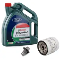 5L ORIGINAL Ford CASTROL 5W30 A5 + Ölfilter 2468342 Schraube 1.0/2.0 EcoBoost 1.8 2.0 2.3