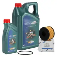 6L ORIGINAL Ford CASTROL 5W30 A5 + Ölfilter 1088179 Mondeo 3 Transit 2.0/2.2 TDCi