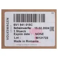 ORIGINAL Skoda HALOGEN Scheinwerfer + Glühbirnen Fabia 3 ab 09.2015 links 6V1941015C