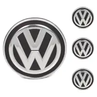 4x ORIGINAL VW Emblem Nabendeckel Felgendeckel Ø 5,5cm Golf 7 Polo 6 T-Roc 6C0601171 XQI