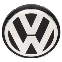 1x ORIGINAL VW Chrom Schwarz Nabendeckel Felgendeckel Polo 9N 6R 6C Fox Up 1J0601171 XRW