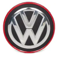 1x ORIGINAL VW Chrom Rot Nabenkappe Nabendeckel Alufelge Golf 7 MK7 T-Roc 5G0601171B LYC