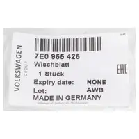 ORIGINAL VW Skoda Scheibenwischer Heckwischer T5 Touran 1T Caddy 3 Octavia 2 7E0955425