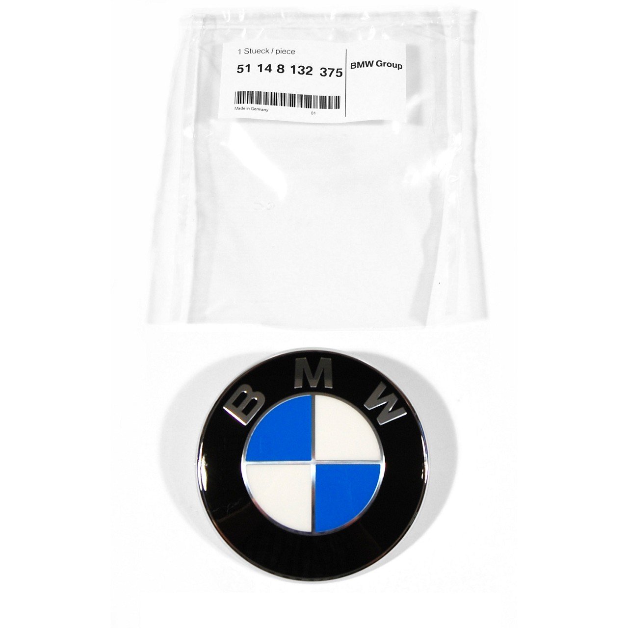 Emblem für BMW/abzeichen Haube/stamm BMW 82mm 51148132375 weiß und