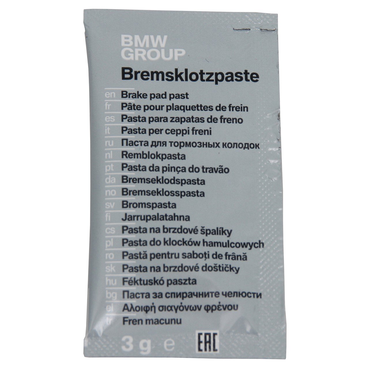 ORIGINAL BMW Montagepaste Bremspaste Bremsklotzpaste 83192158851 (1 Stück)