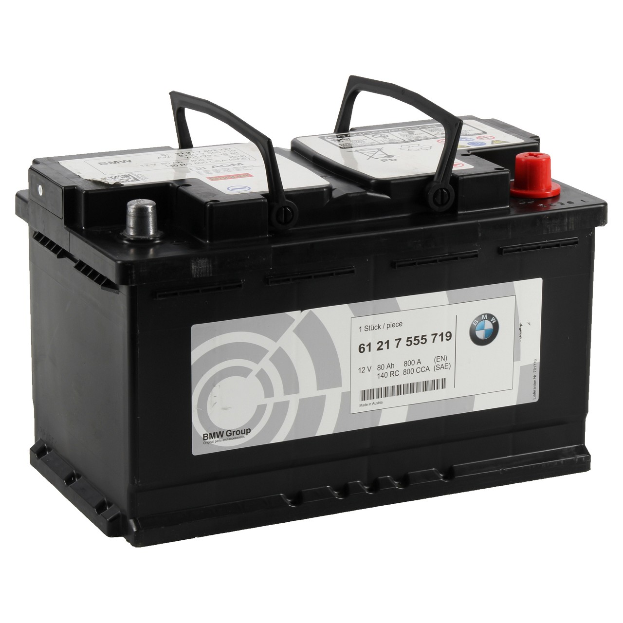Original BMW Autobatterien - 61 21 7 555 719