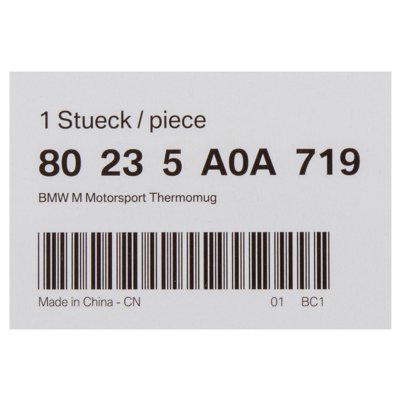 Genuine BMW M MotorSport Silver Thermal Insulated Travel Mug 80235A0A719 -  SSDD MotorSport Ltd