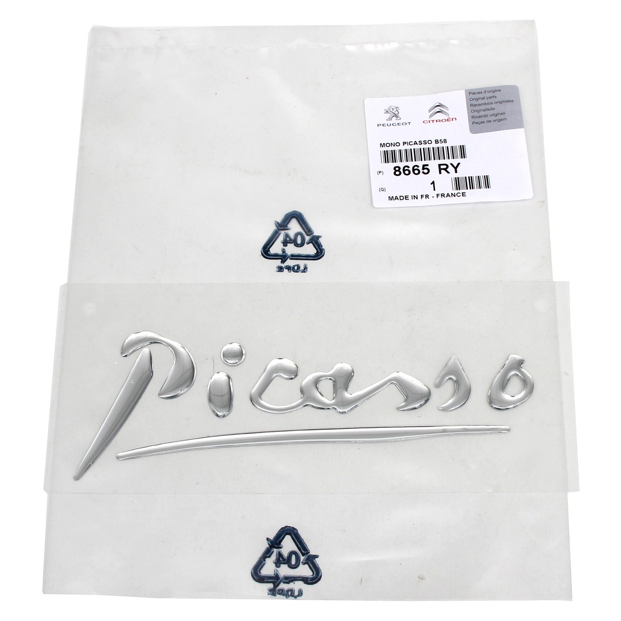 Citroen Picasso Aufkleber, Picasso Logo, Kleber, Karosserie