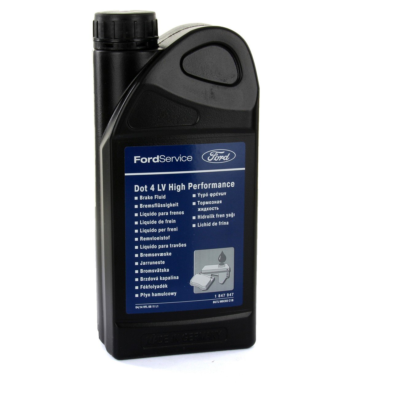 1L 1 Liter ORIGINAL Ford Bremsflüssigkeit DOT 4 LV High Performance 1847947