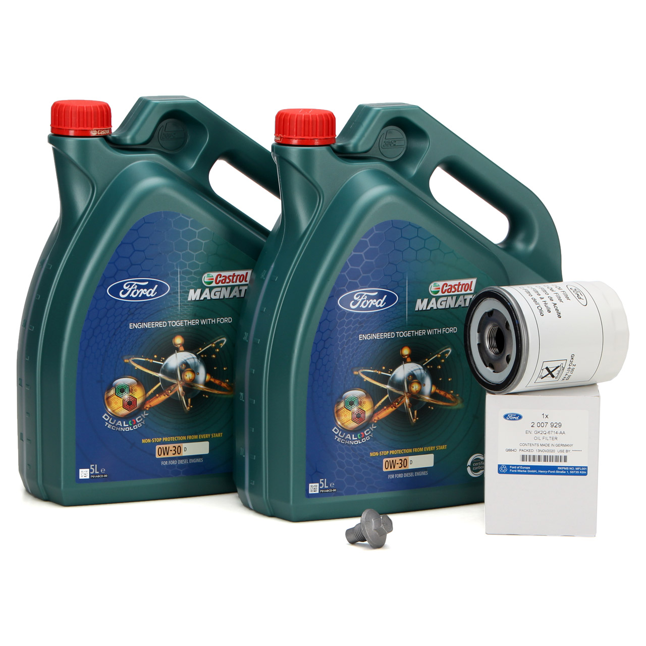 10L 10 Liter ORIGINAL Ford Motoröl + Ölfilter für Tourneo Custom