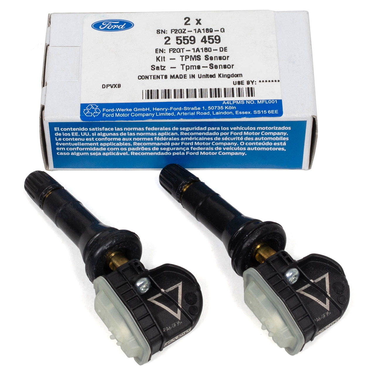 2x ORIGINAL Ford Reifendrucksensor Fiesta 7 Focus 4 Mondeo 5 Galaxy S-Max Mustang 2559459