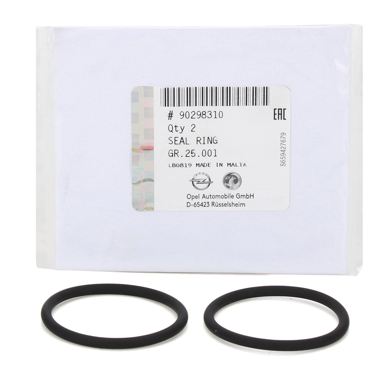 2x ORIGINAL Opel O-Ring Dichtring Dichtung Ölstandsensor an Ölwanne 90298310