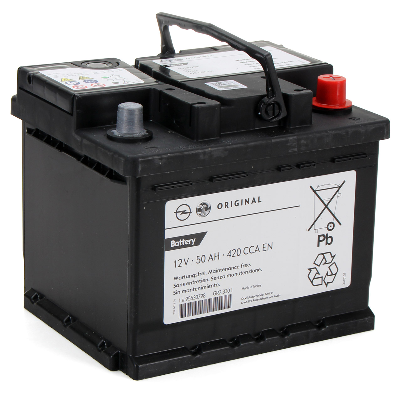 Continental 2800012018280 Starter Batterie 12V 50Ah 500A B13 Batterie  plomb-calcium (Pb/Ca), Batterie au plomb