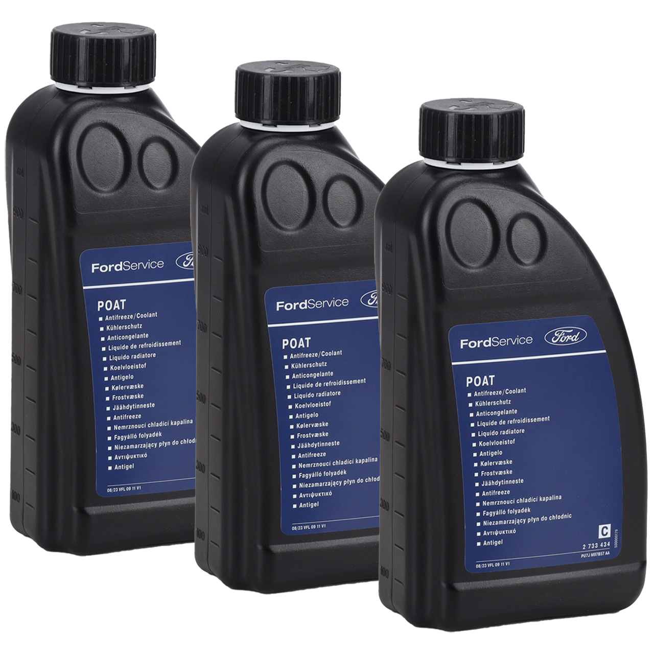 3L 3 Liter ORIGINAL Ford POAT Kühlerfrostschutz Kühlkonzentrat Konzentrat GELB 2733434