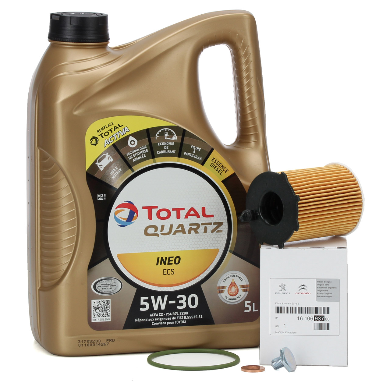 Total Quartz Ineo ECS PSA Group 5W-30 5 Liter : : Auto