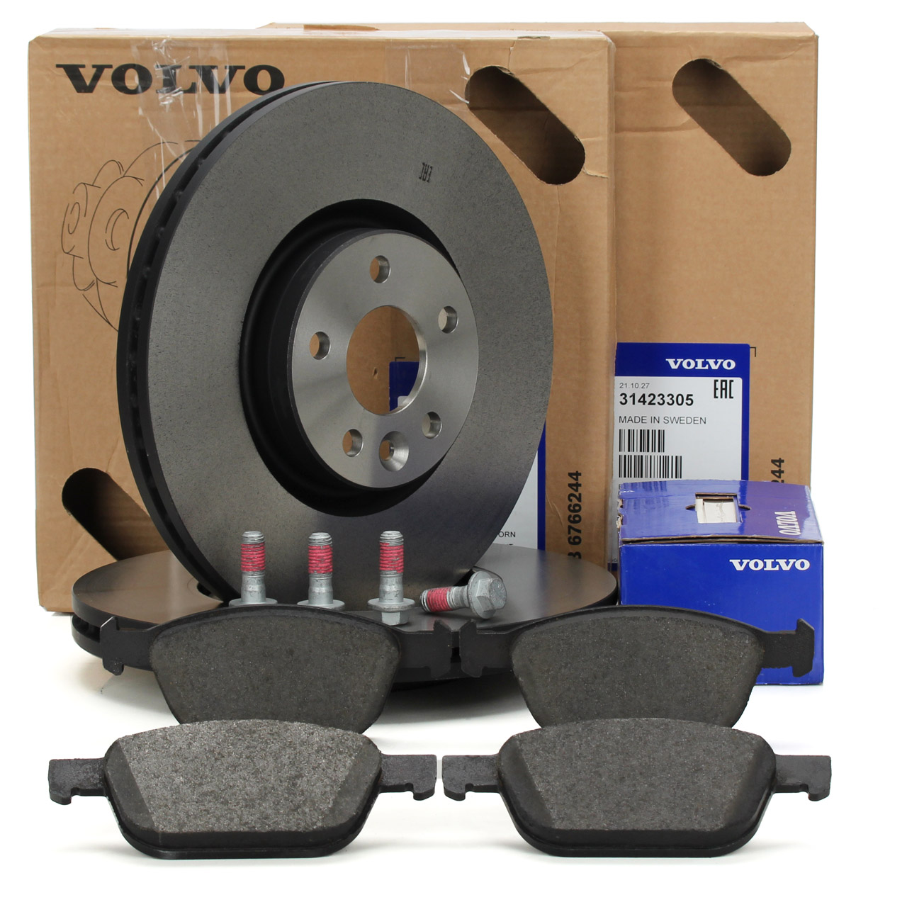 ORIGINAL Volvo Bremsscheiben + Bremsbeläge XC60 I (156) bis 2015 vorne