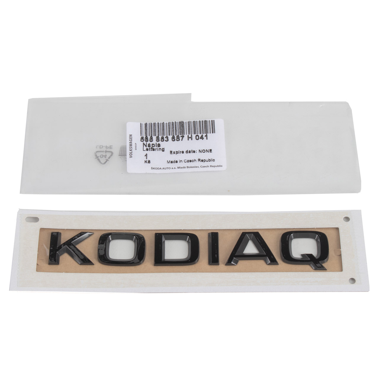 Skoda-Emblem, schwarz - Kodiaq hinten