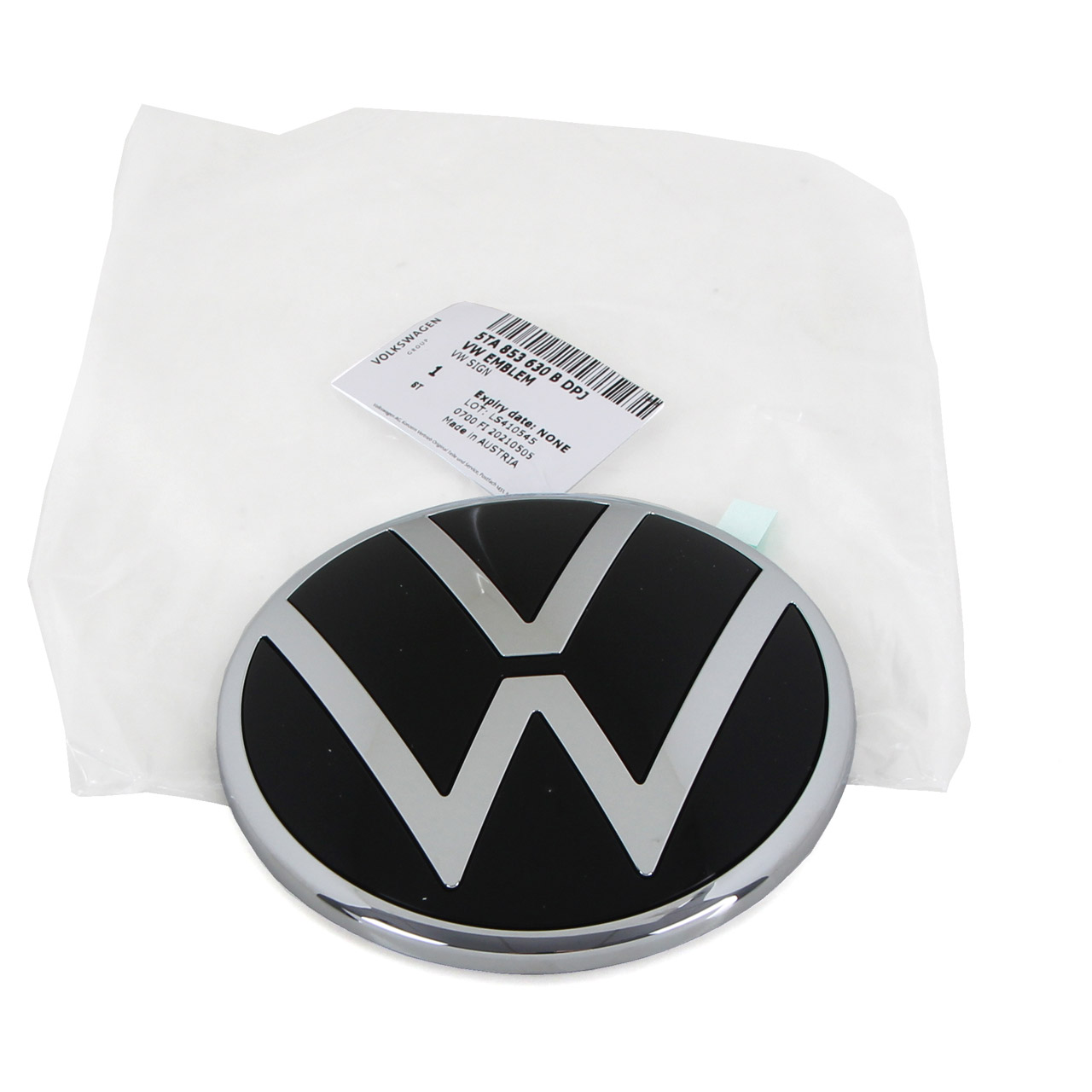 Volkswagen 5NA853630CDPJ Emblem VW Aufkleber Heckklappe Logo