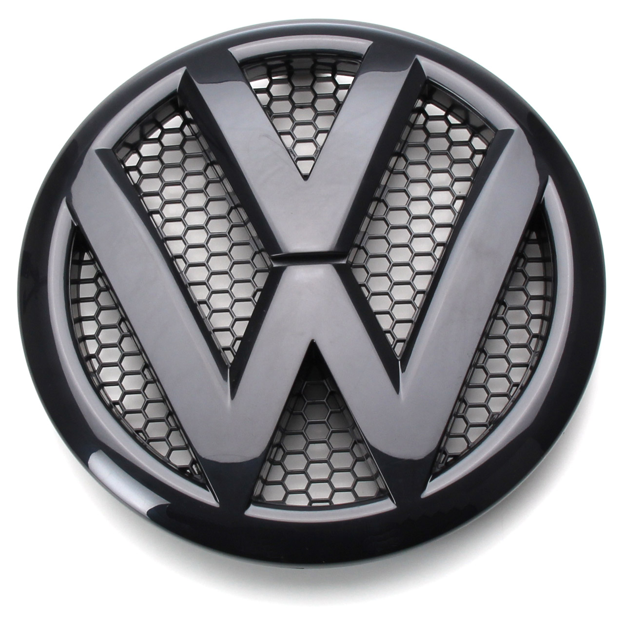 VW-Logo schwarz satiniert aus der Mitte der Rückwand oder des Kofferraums  für VW Corrado Passat B3 und Polo 2F (02/1988-07/1995) 357853601B041 -  C182968 vw_classic_parts 