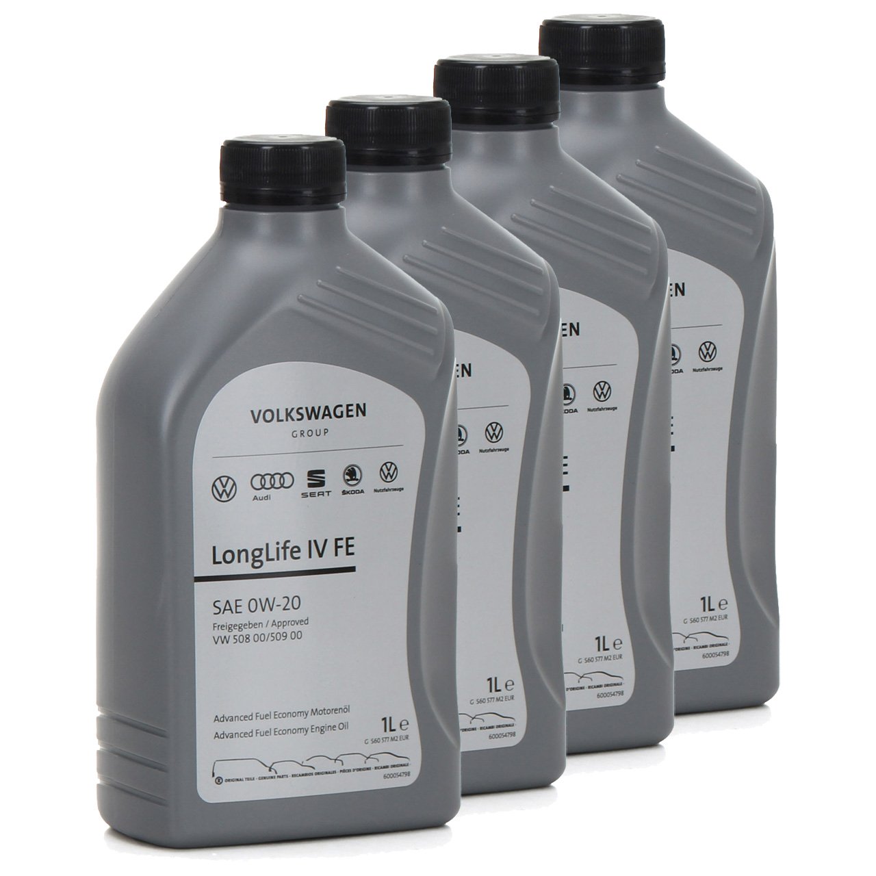 4L 4 Liter ORIGINAL VW Motoröl Öl 0W-20 LONGLIFE IV FE 508.00 509.00 GS60577M2