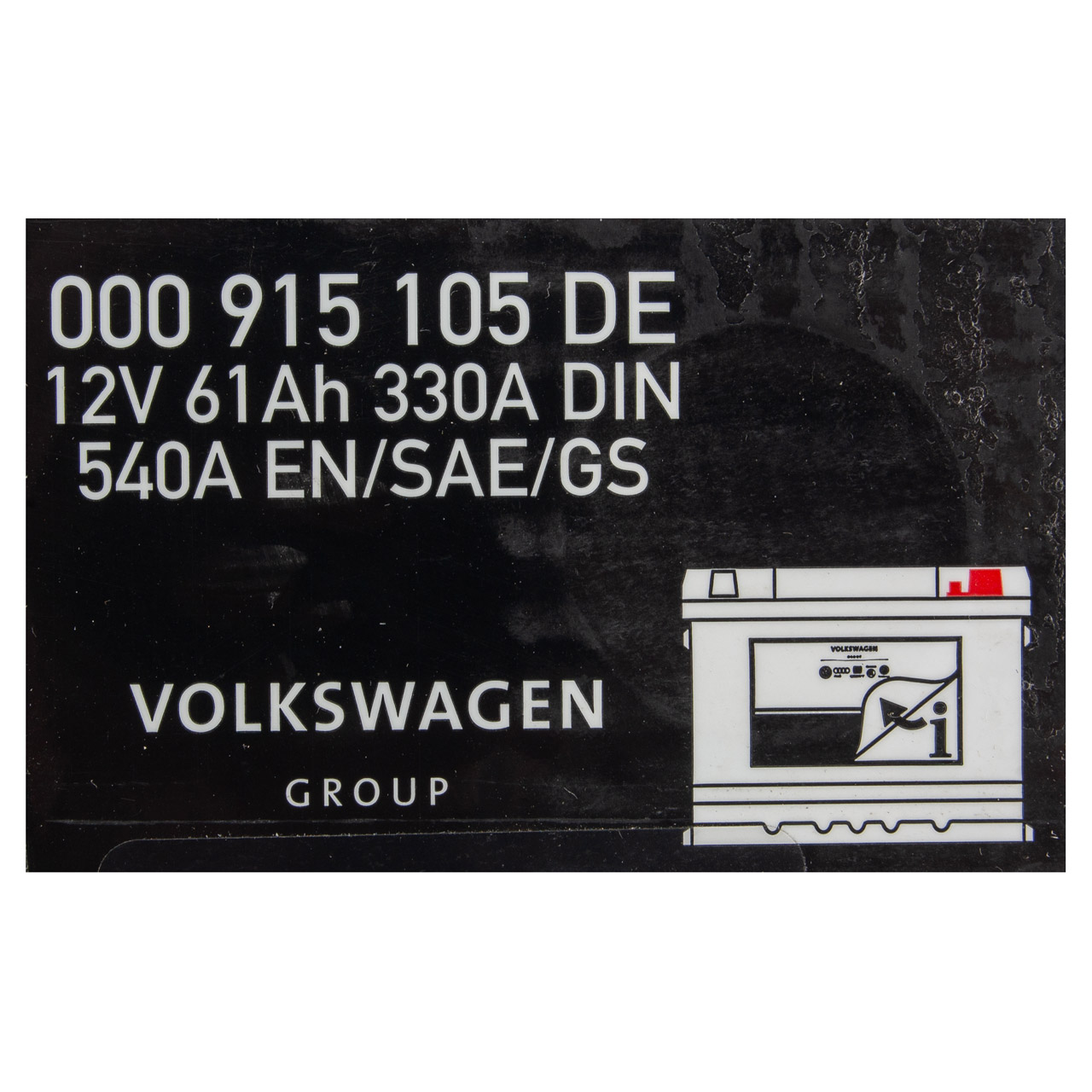 Original VOLKSWAGEN Autobatterien - 000 915 089 L