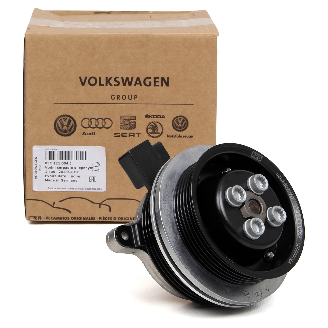 ORIGINAL Audi VW Wasserpumpe A1 GOLF 5 6 PASSAT POLO 1.4 TSI 03C121004JX