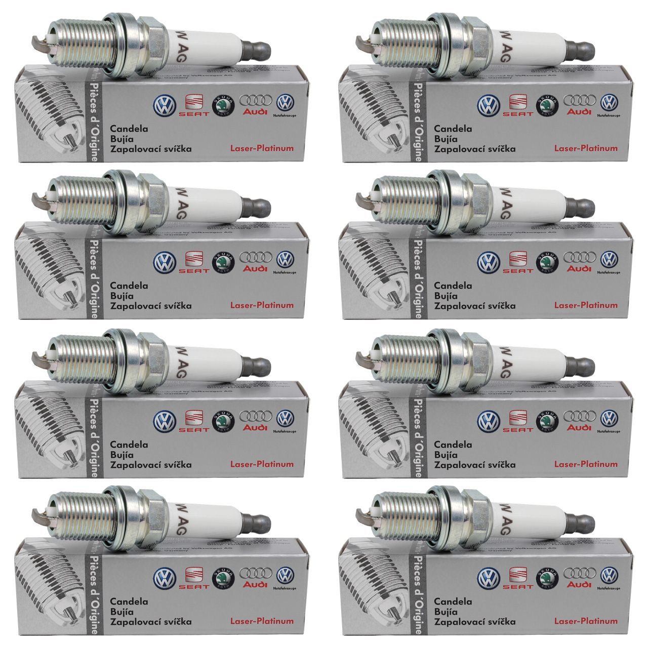 8x ORIGINAL Audi VW Zündkerze RS4 (B8) RS5 (8T 8F) R8 4.2 FSI quattro 06H905601A