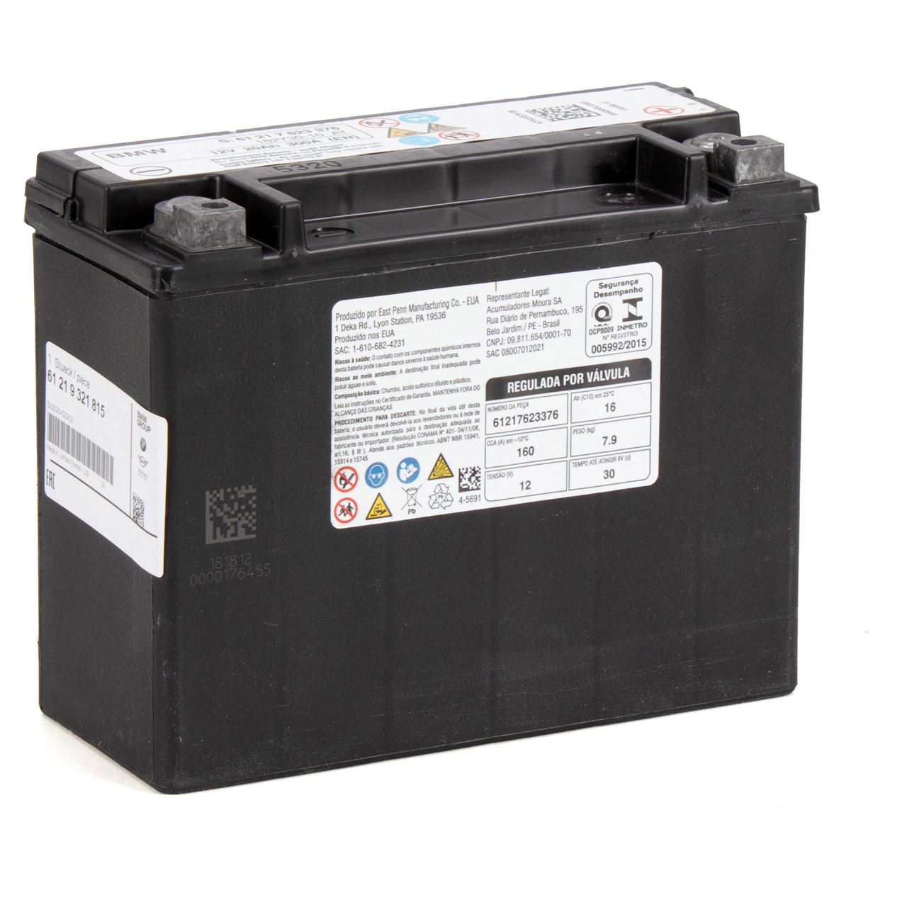 ORIGINAL BMW Autobatterie AGM Batterie Starterbatterie 12V 20Ah 300A 61219321815